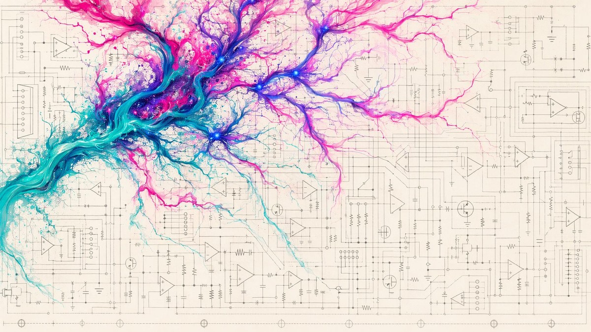 Abstract interwoven threads separating — connection diagram losing its links, knowledge transmission breaking apart